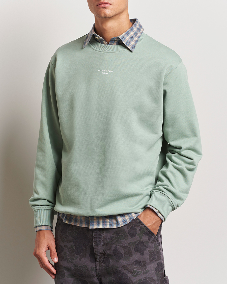 Homme |  | Drôle de Monsieur | Classic Slogan Sweatshirt Water Green