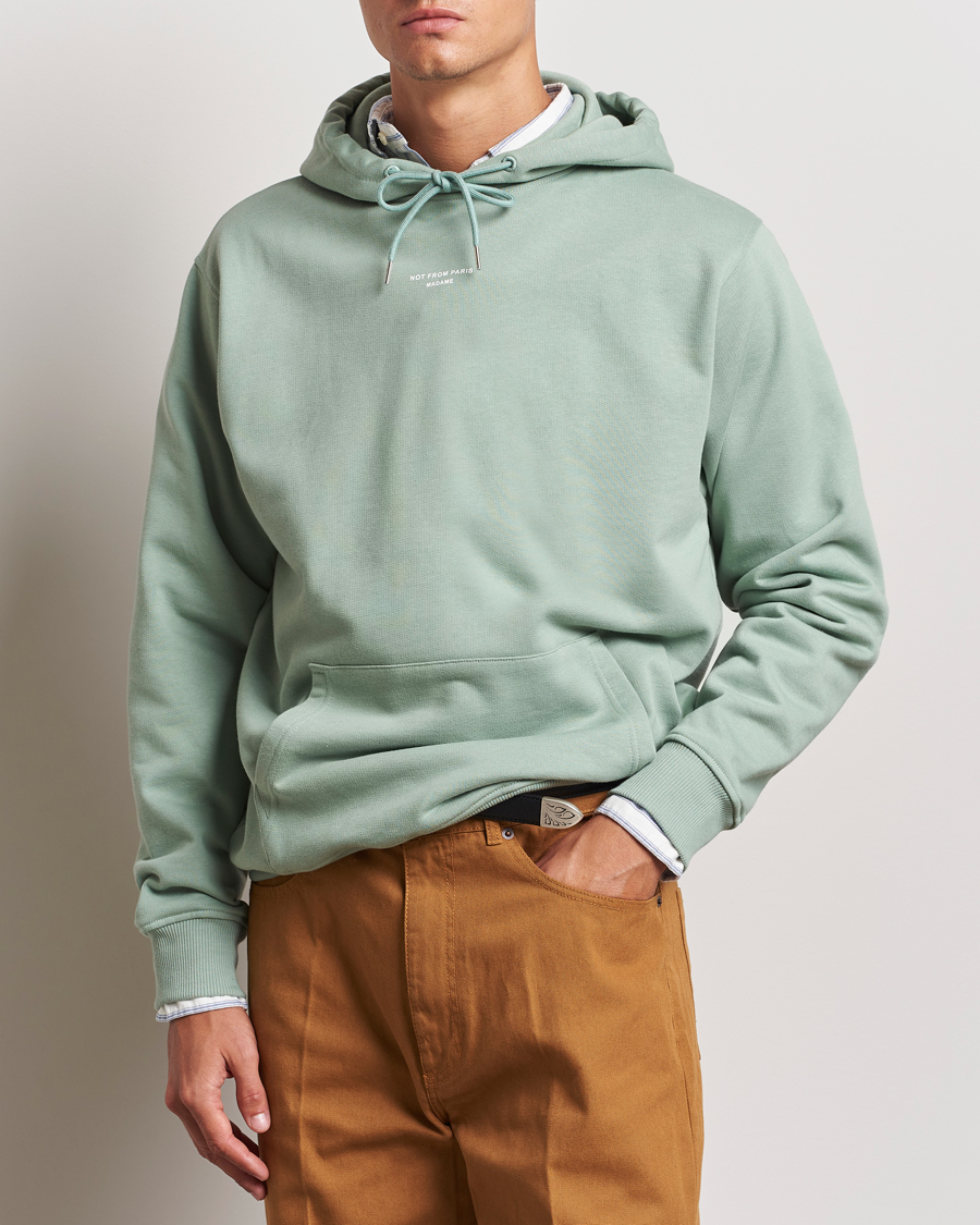 Homme |  | Drôle de Monsieur | Classic Slogan Hoodie Water Green