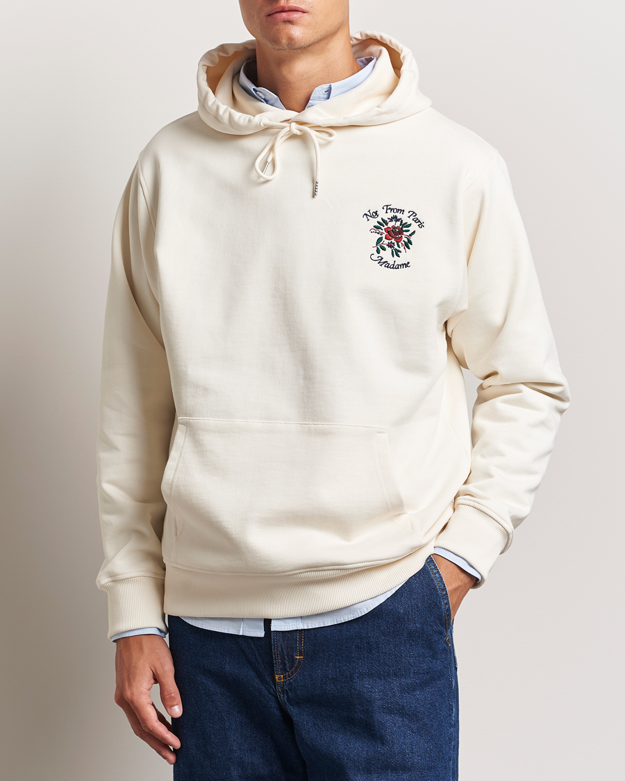 Homme |  | Drôle de Monsieur | Flower Slogan Hoodie Cream