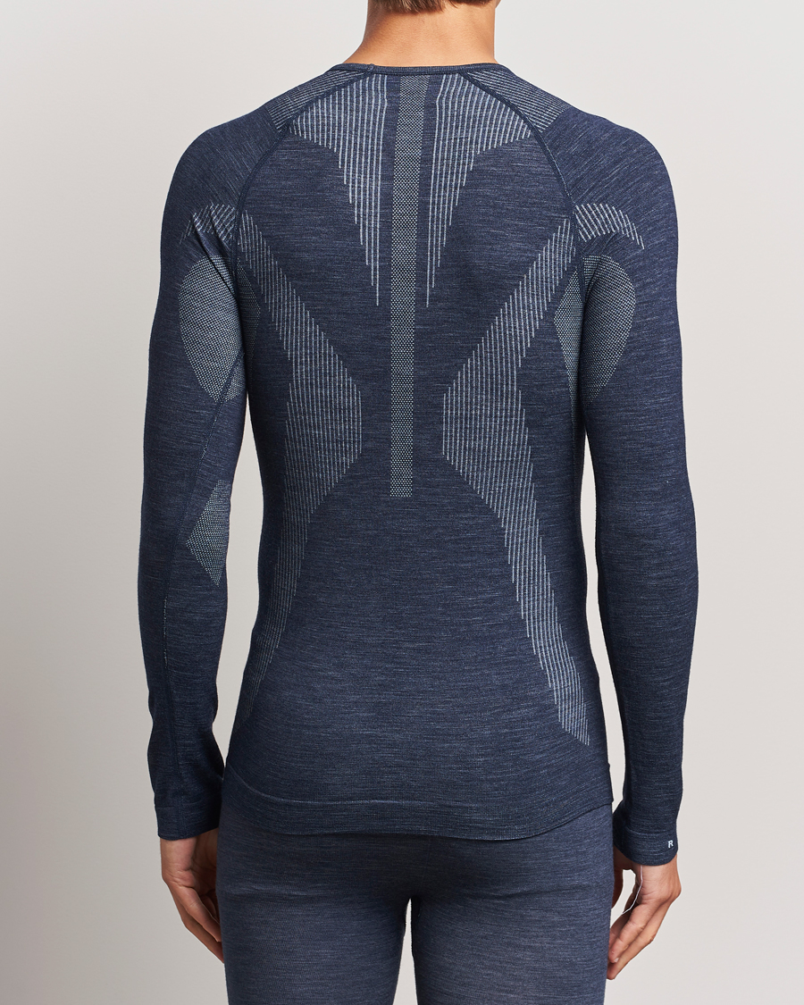 Homme |  | Falke Sport | Long Sleeve Wool Tech Shirt Space Blue