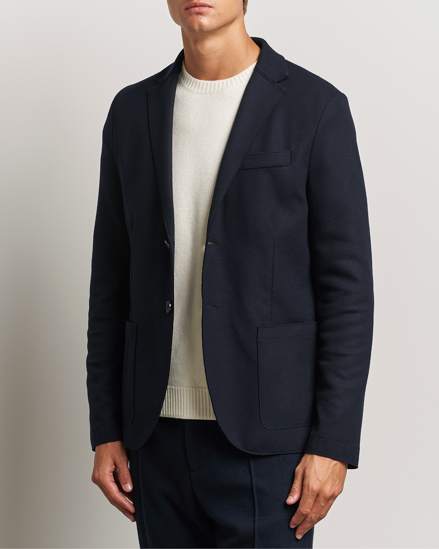 Homme |  | Harris Wharf London | Two Button Superfine Merino Blazer Navy