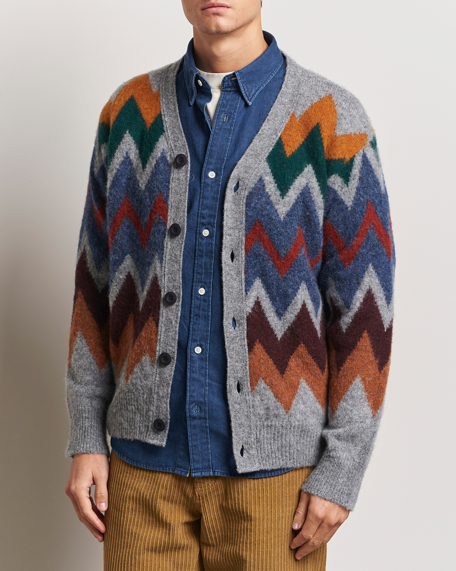 Homme |  | Howlin\' | Brushed Wool Cardigan Med Grey