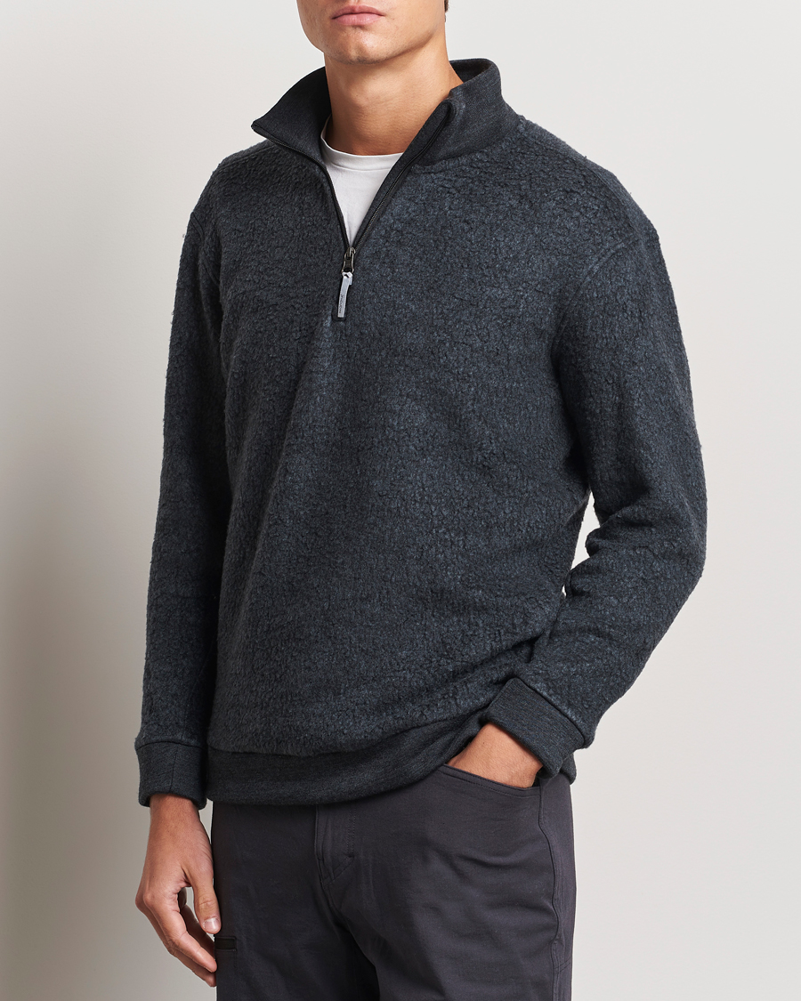 Homme |  | Houdini | Alto Wool/Tencel Half Zip True Black