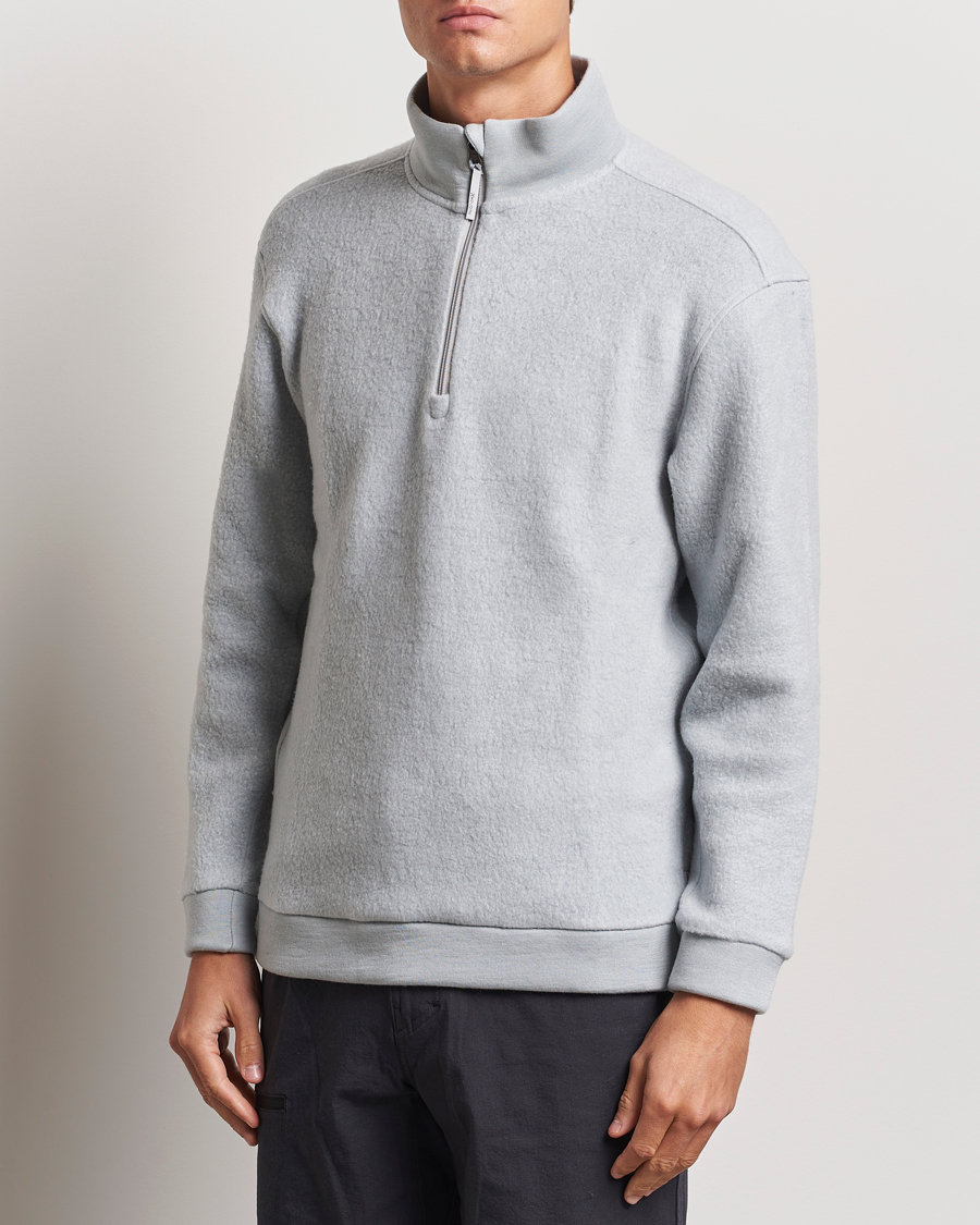 Homme |  | Houdini | Alto Wool/Tencel Half Zip Cloudy Grey