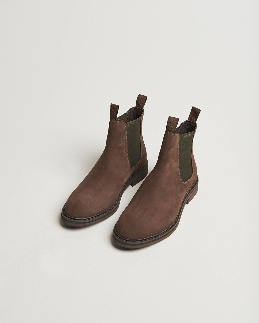 Homme |  | Loake 1880 | Ducksworth Waterproof Chelsea Boot Brown Nubuck