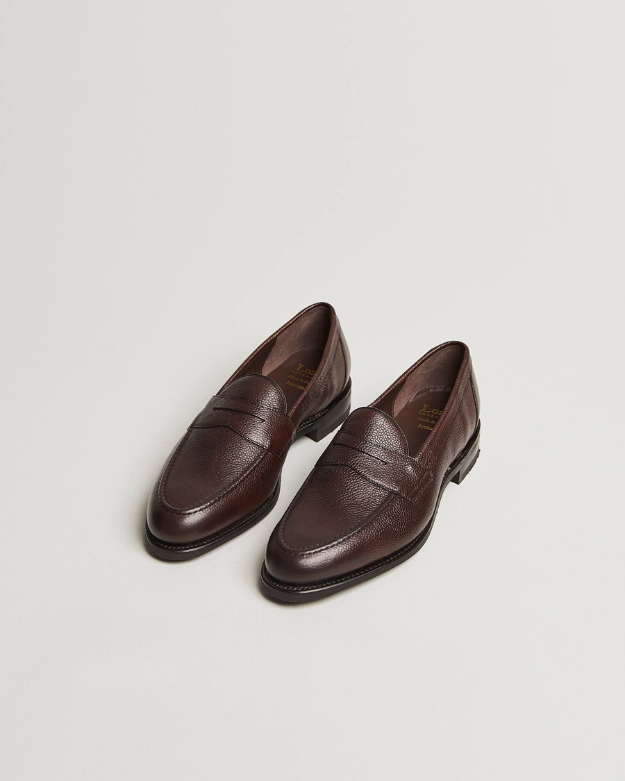 Homme |  | Loake 1880 | Imperial Grained Penny Loafer Dark Brown