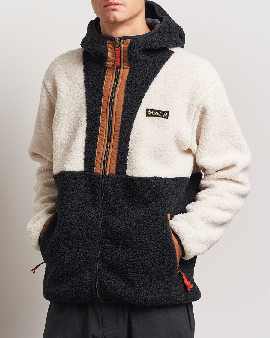 Homme |  | Columbia | Backbowl Full Zip Fleece Hoodie Chalk/Black