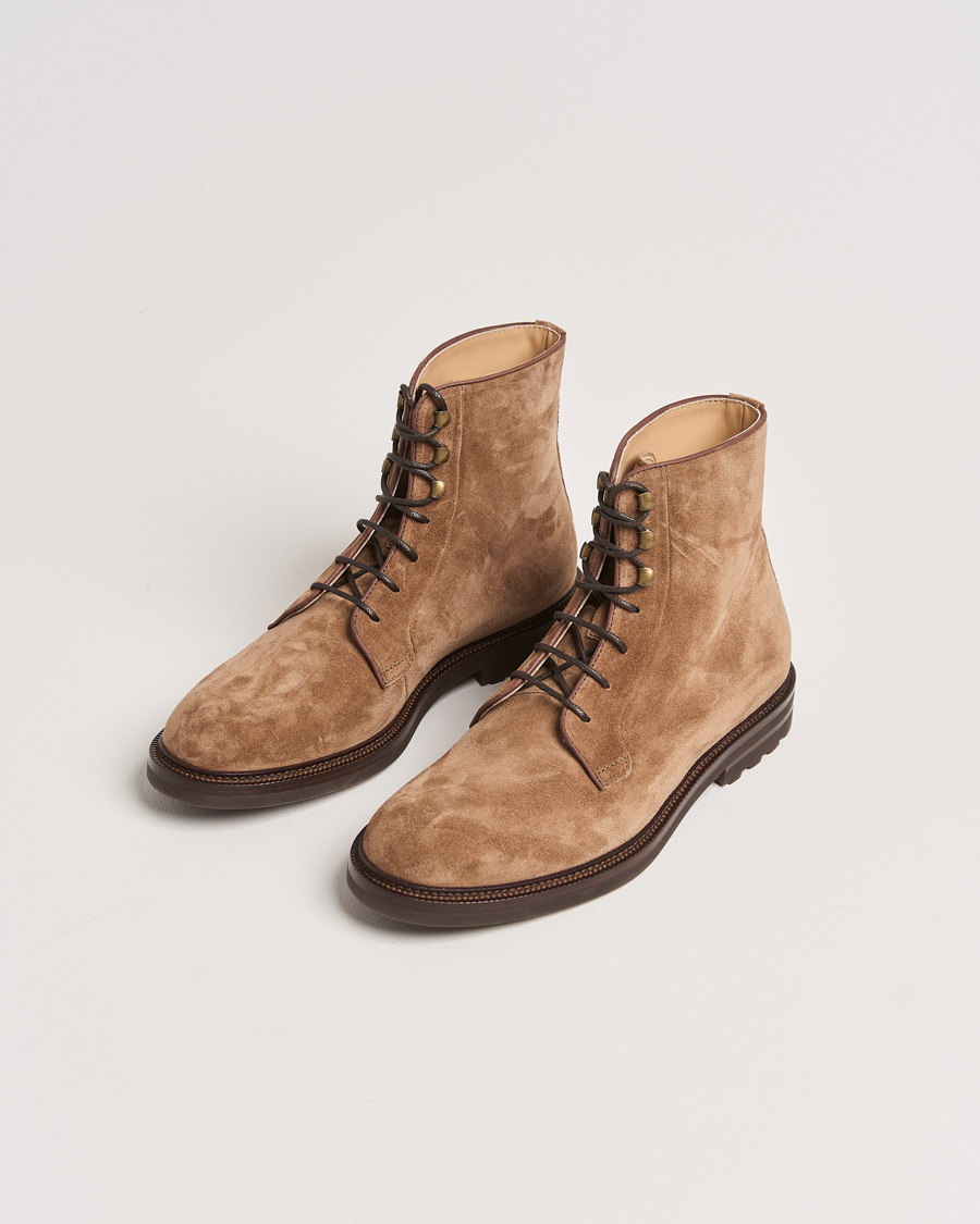 Homme |  | Brunello Cucinelli | Lace Up Boots Brown Suede