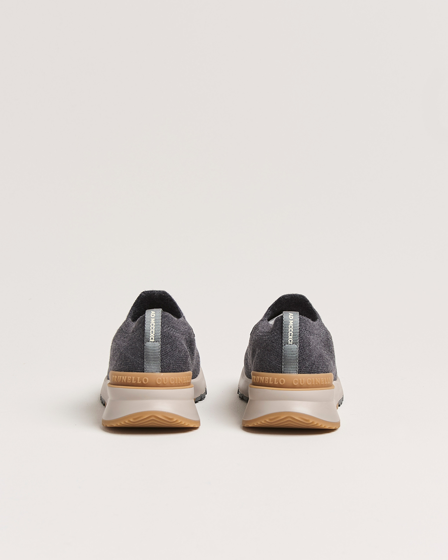 Homme | Luxury Classics | Brunello Cucinelli | Flannel Running Sneakers Antracite