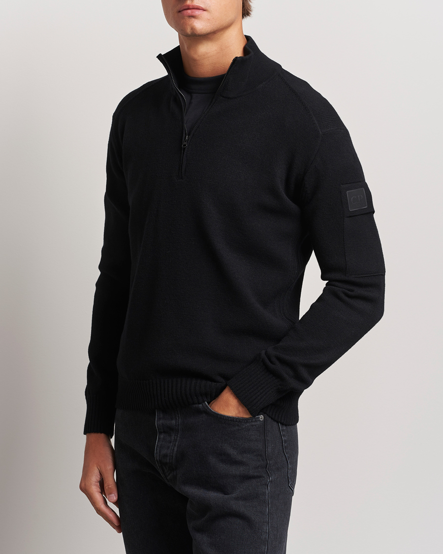 Homme |  | C.P. Company | Metropolis Knitted Wool Half Zip Black