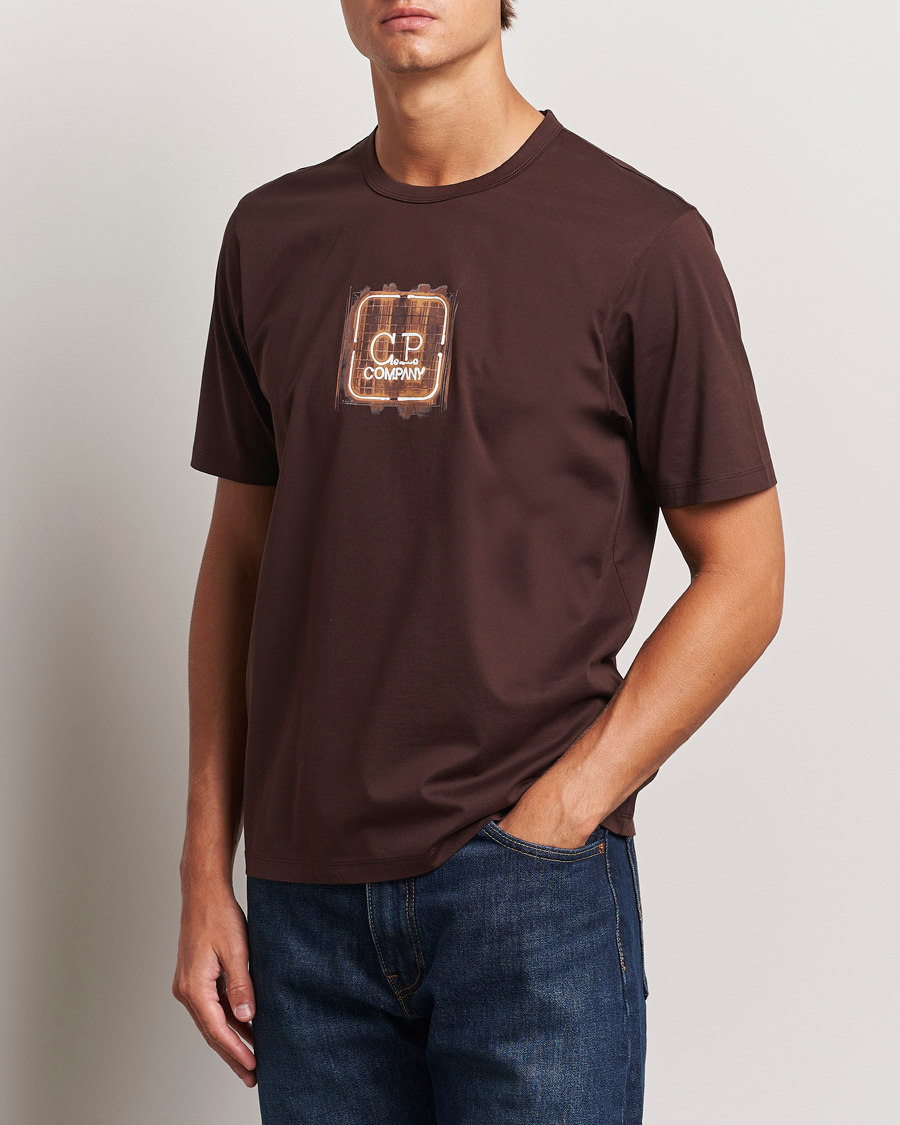 Homme |  | C.P. Company | Metropolis Mercerized Chest Logo T-Shirts Brown