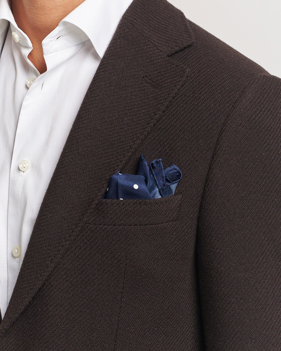 Homme |  | Morris | Dot Pocket Square Navy