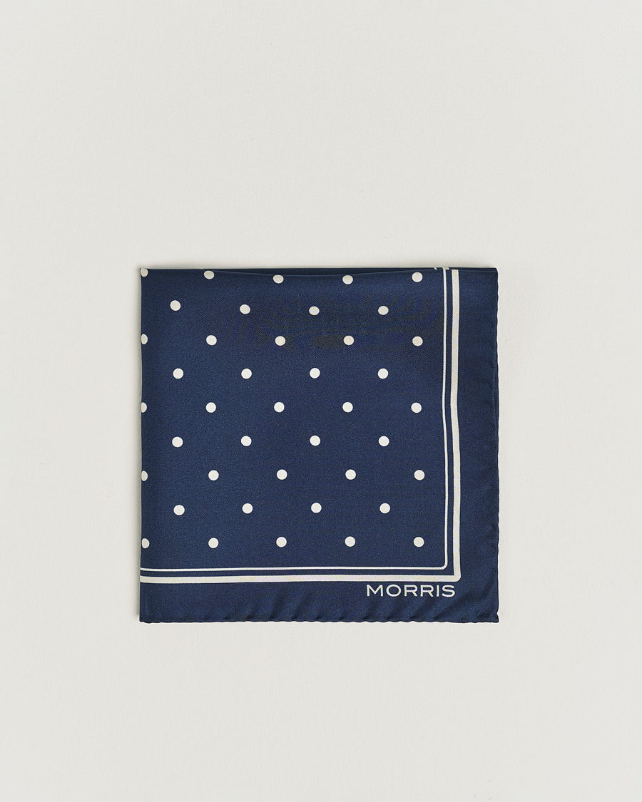 Homme |  | Morris | Dot Pocket Square Navy