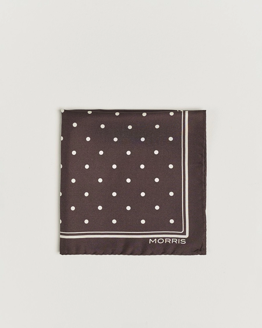 Homme |  | Morris | Dot Pocket Square Brown