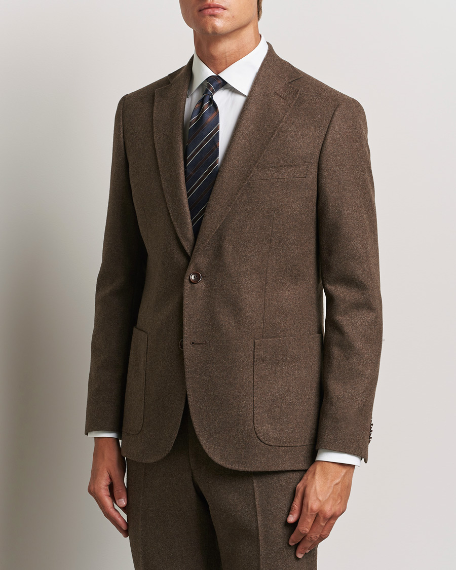 Homme |  | Morris | Flannel Wool Blazer Brown