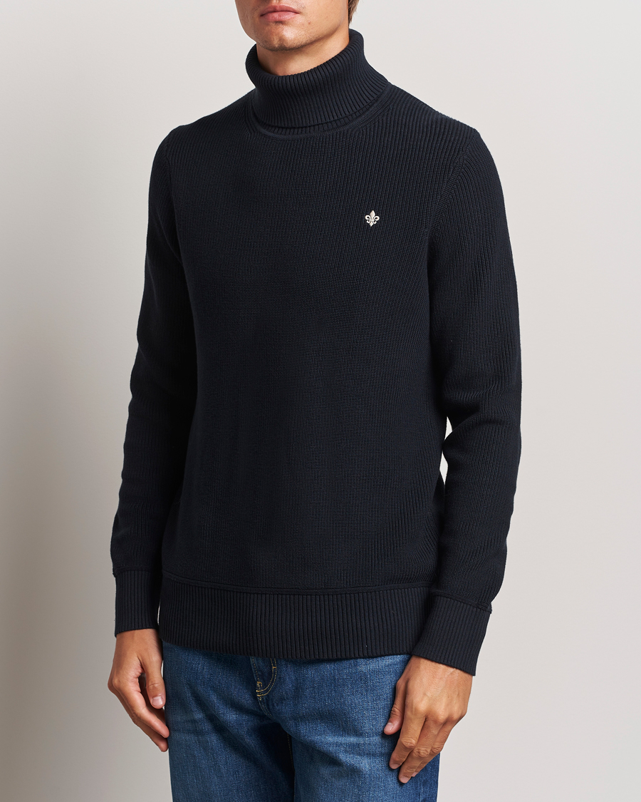 Homme | Business & Beyond - Casual | Morris | Bernard Cotton Rollneck Blue