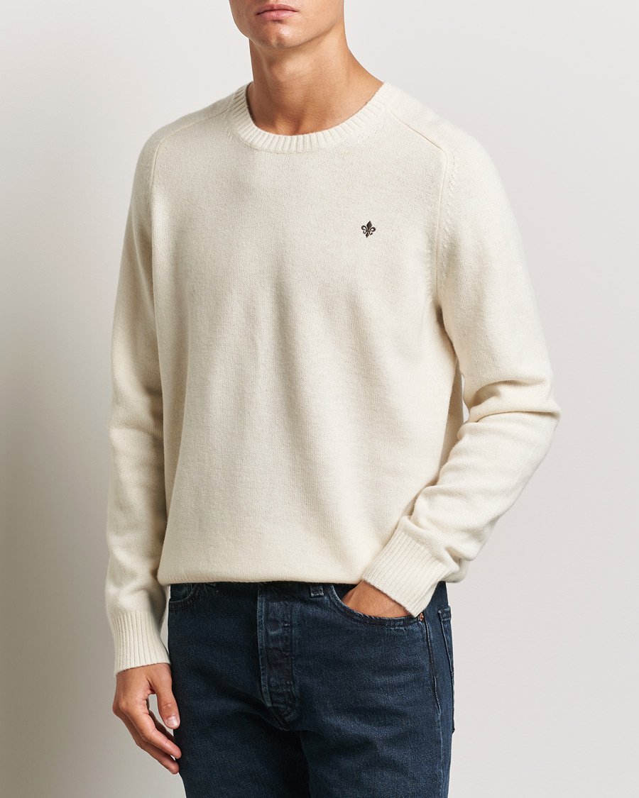 Homme |  | Morris | Hertford Merino Crew Neck Off White