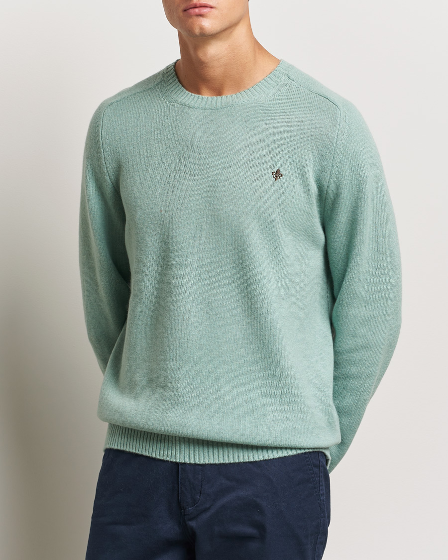 Homme |  | Morris | Hertford Merino Crew Neck Green