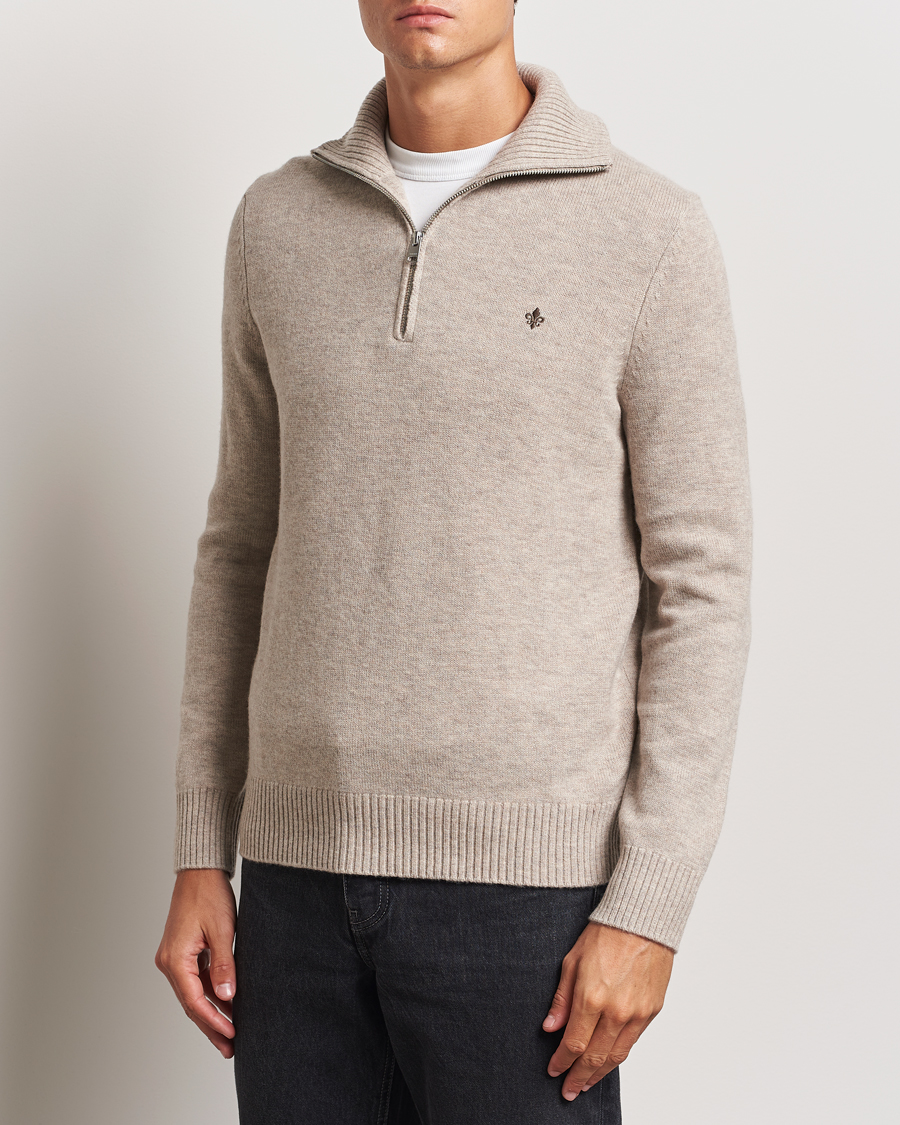 Homme |  | Morris | Hertford Merino Half Zip Khaki