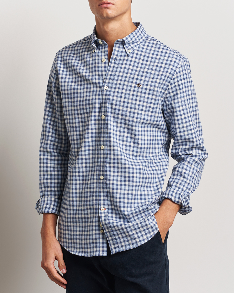 Homme |  | Morris | Watts Check Flannel Shirt Blue