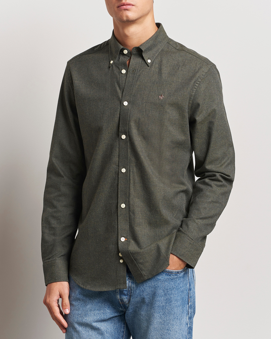 Homme |  | Morris | Watts Flannel Shirt Olive