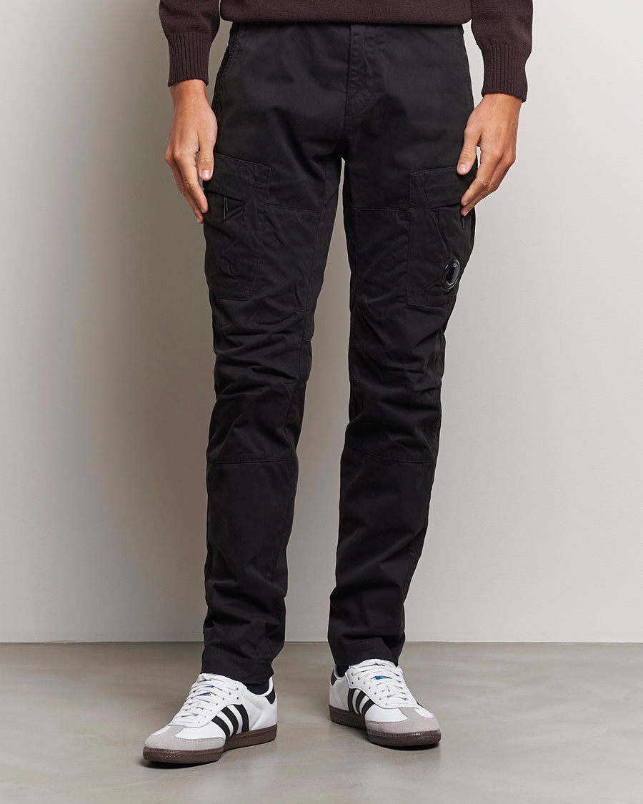 Homme | Pantalons | C.P. Company | Stretch Satin Lens Cargo Pants Black