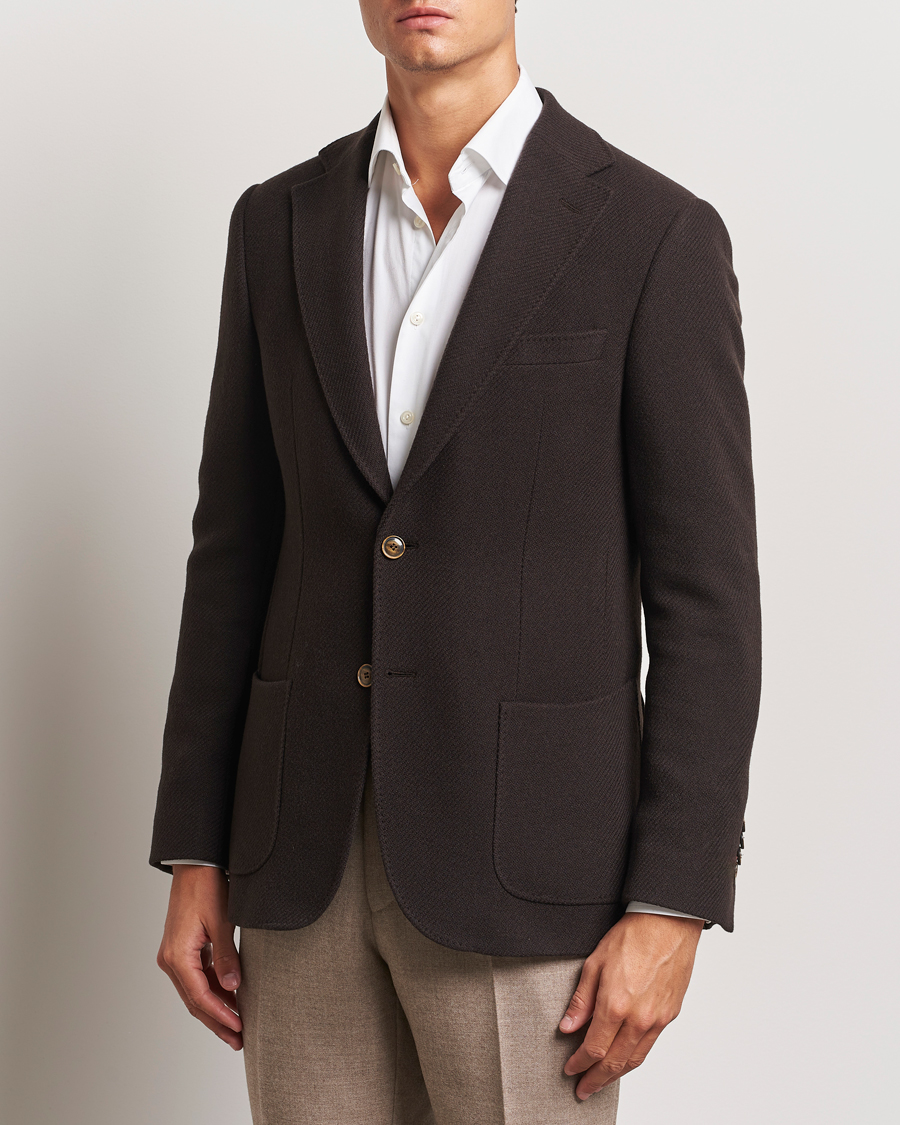 Homme |  | Morris Heritage | Soft Lambswool Blazer Brown