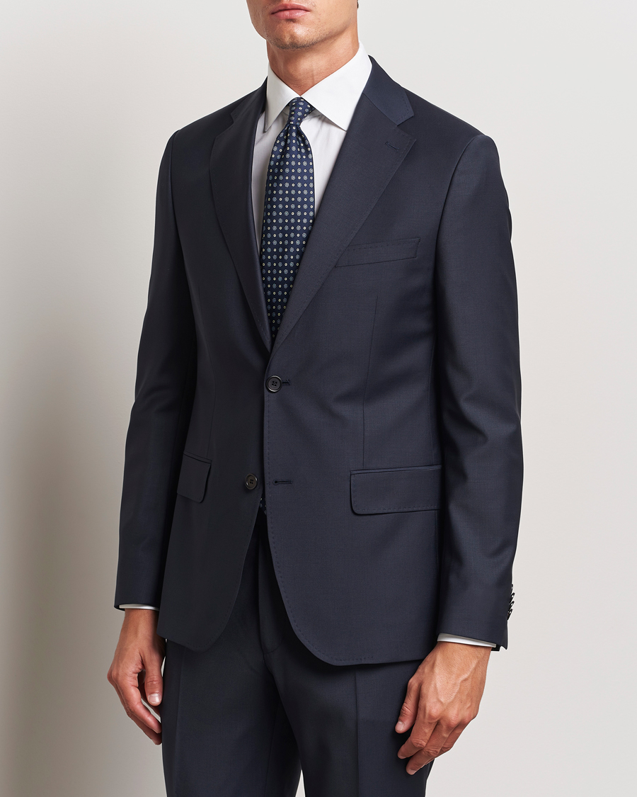 Homme |  | Morris Heritage | Morris Wool Suit Blazer Navy