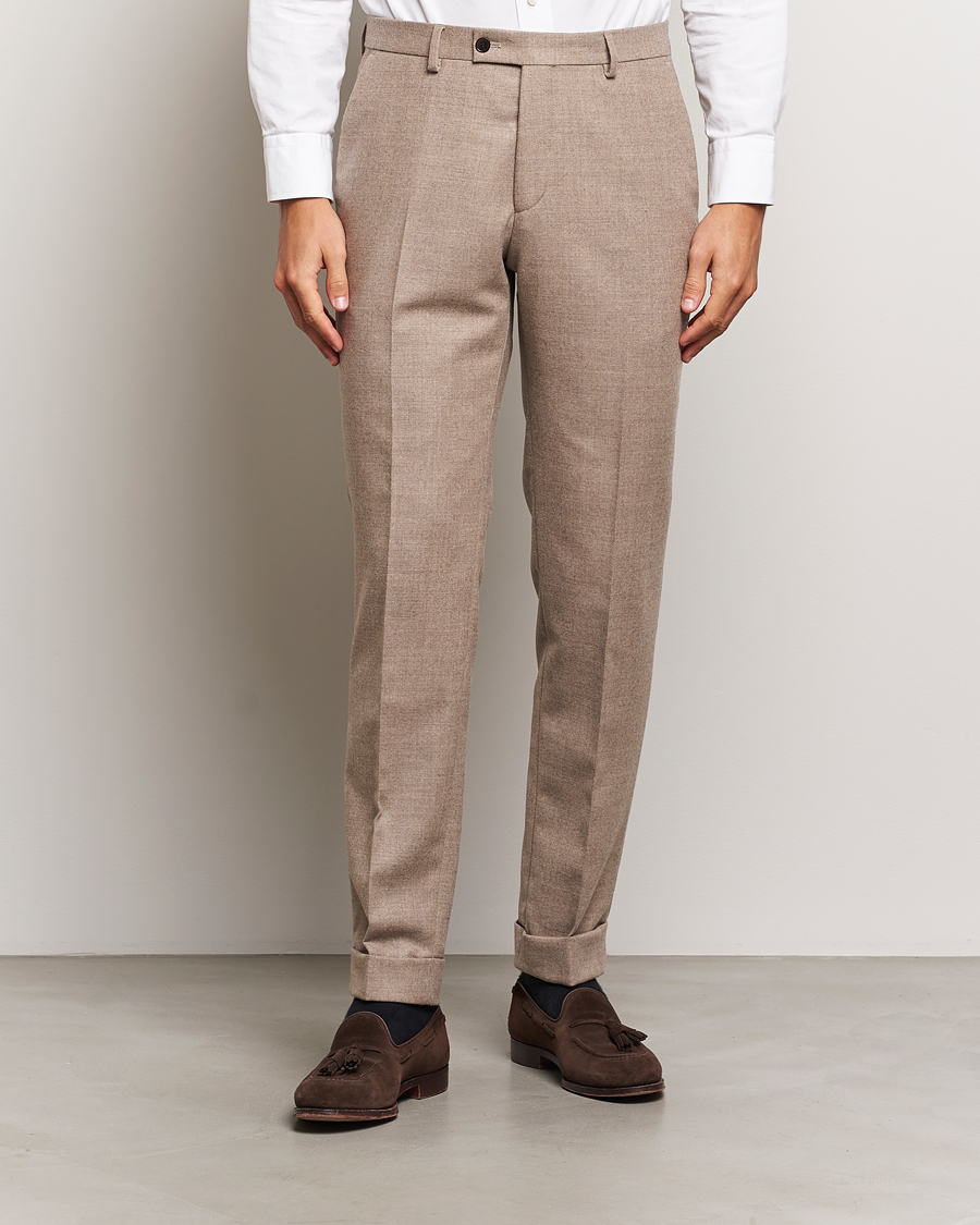 Homme |  | Morris Heritage | Morris Prestige Flannel Trousers Khaki