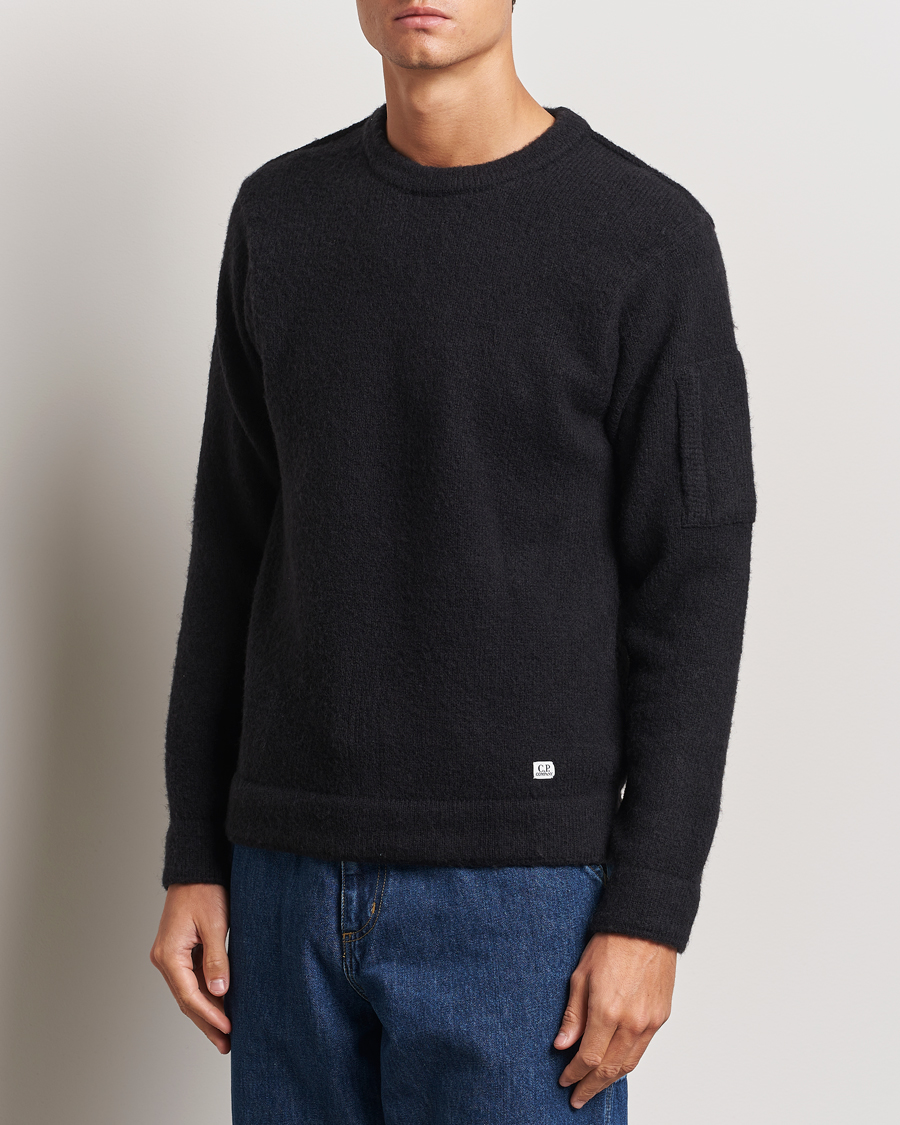 Homme |  | C.P. Company | Alpaca Soft Knitted Crewneck Black