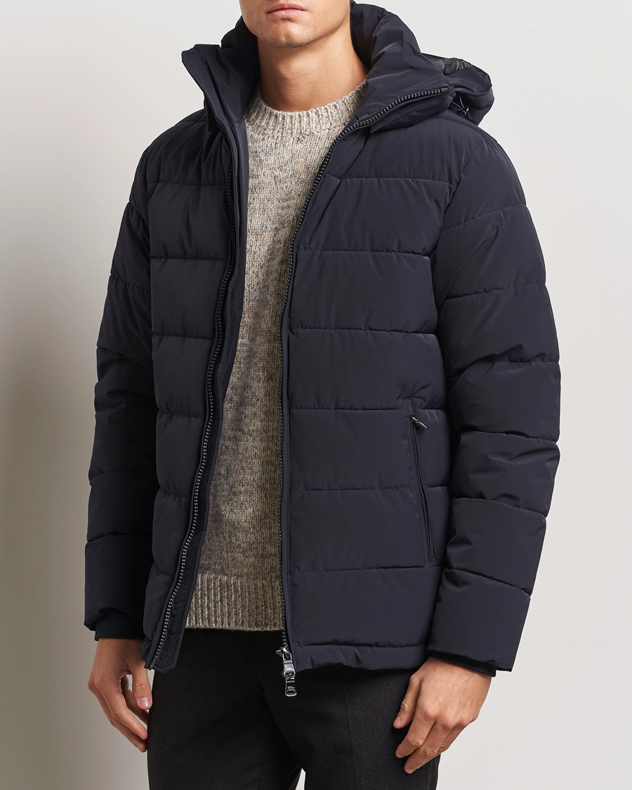 Homme |  | Oscar Jacobson | Hooded Puffer Jacket Navy