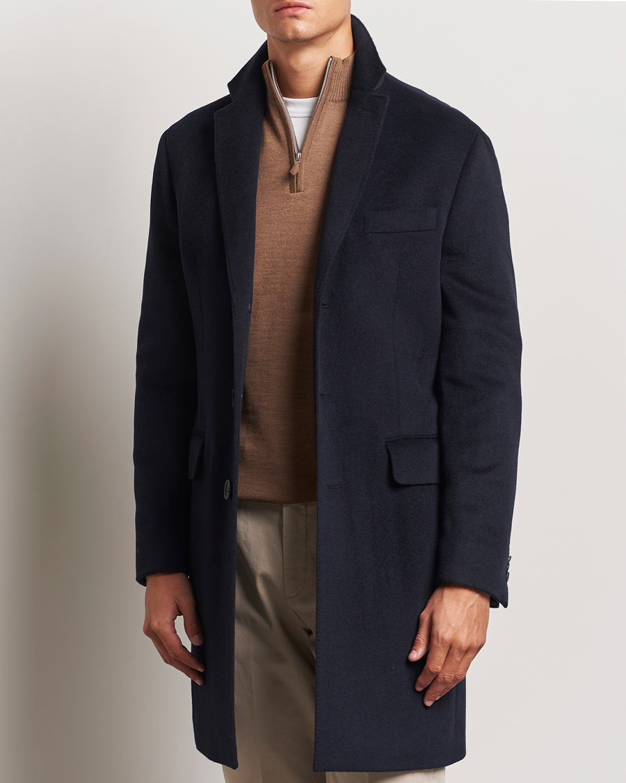 Homme |  | Oscar Jacobson | Sylar Wool/Cashmere Coat Navy