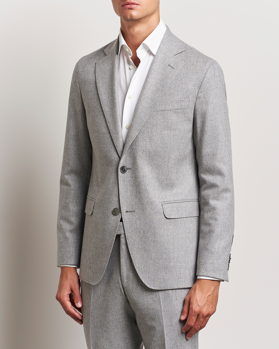 Homme | Tenue de ville décontractée | Oscar Jacobson | Fogerty Flannel Blazer Light Grey