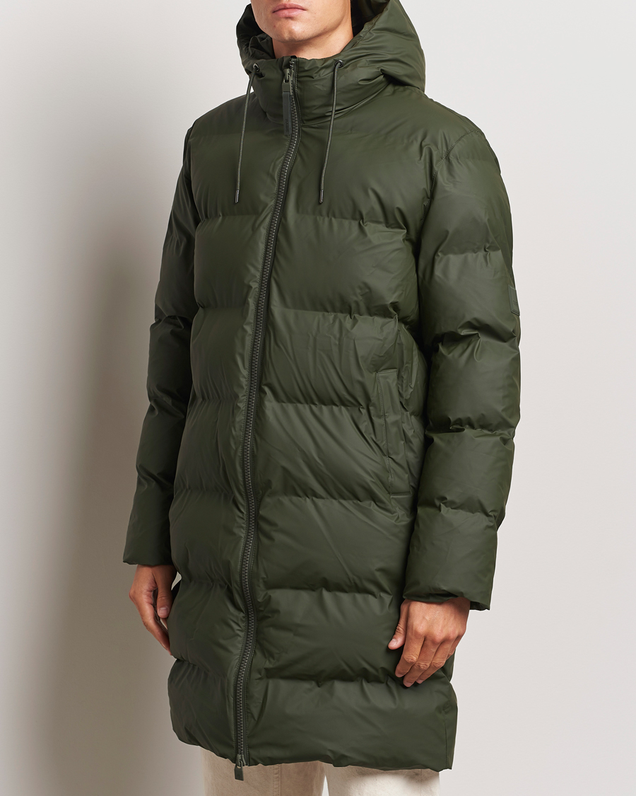 Homme |  | RAINS | Alta Long Puffer Parka Green