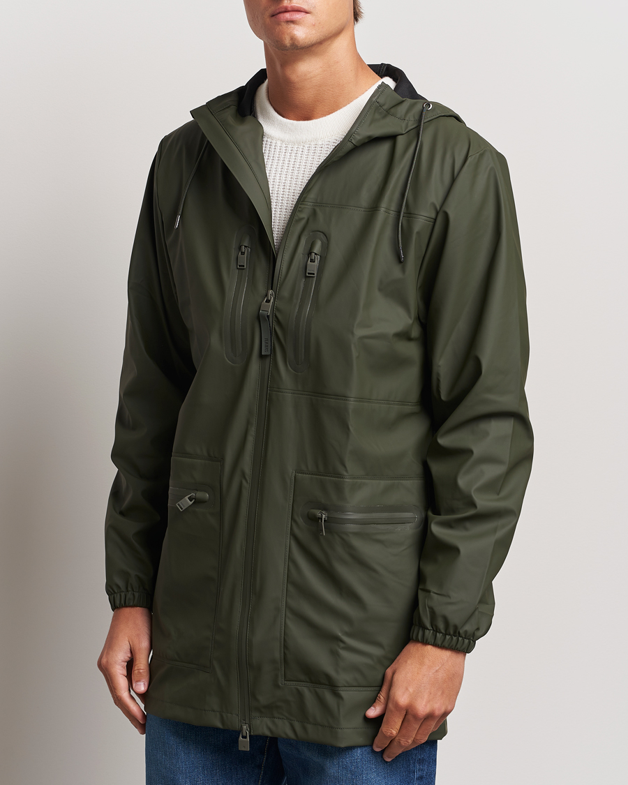 Homme |  | RAINS | Cargo Long Jacket Green