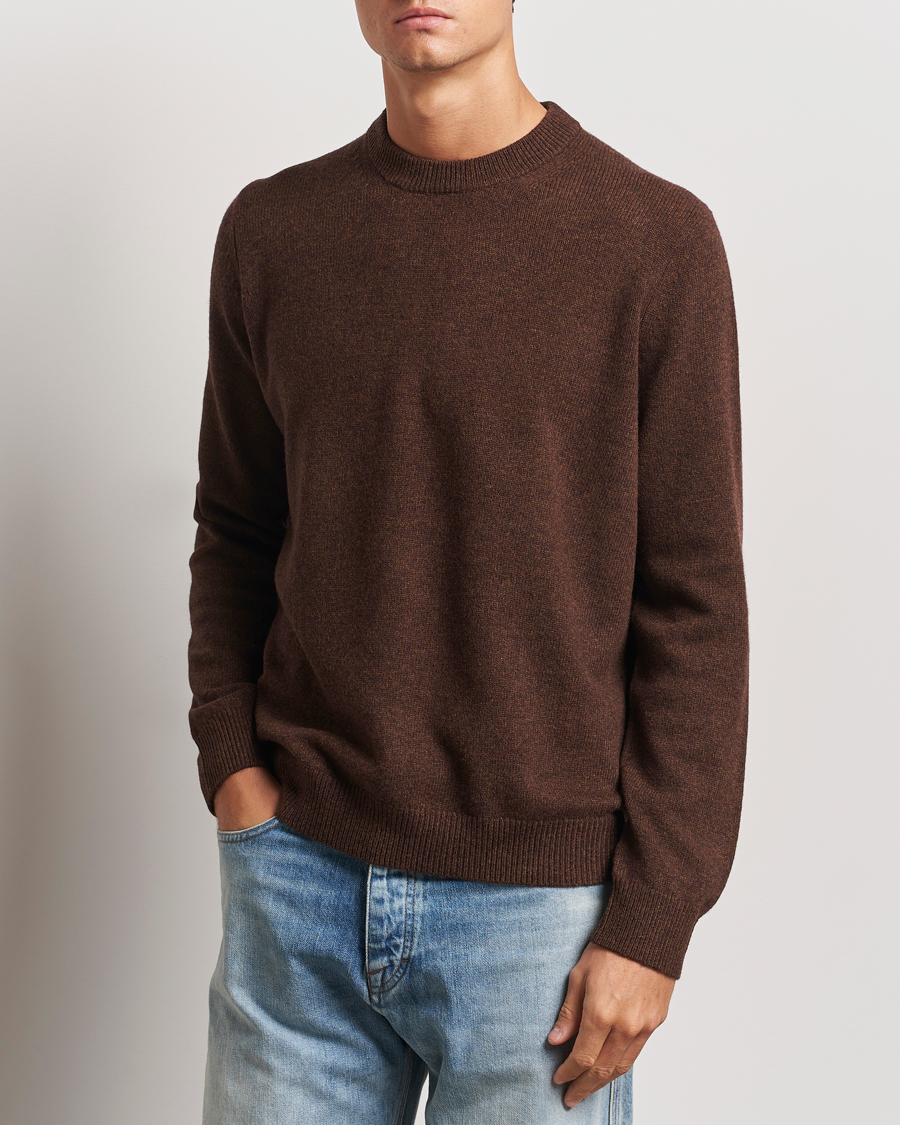 Homme |  | Samsøe Samsøe | Isak Knitted Crew Neck Chocolate Brown