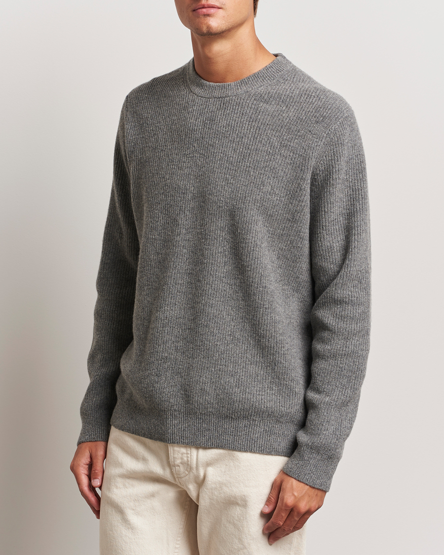 Homme | Pulls Et Tricots | Samsøe Samsøe | Isaks Knitted Crew Neck Dark Grey Melange