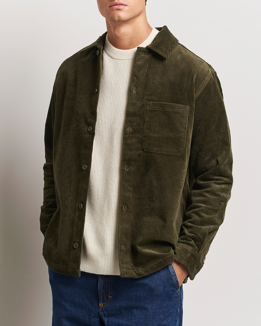 Homme |  | Samsøe Samsøe | Damon Corduroy Overshirt Forest Night