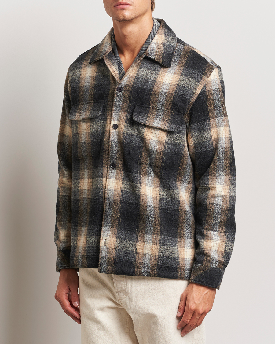 Homme |  | Samsøe Samsøe | Castor Checked Overshirt Petrified Brown