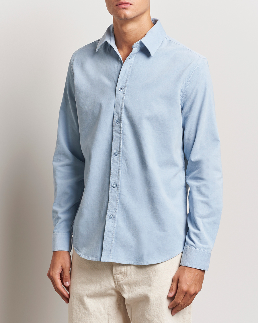 Homme | Casual | Samsøe Samsøe | Liam Baby Cord Shirt Subdued Blue