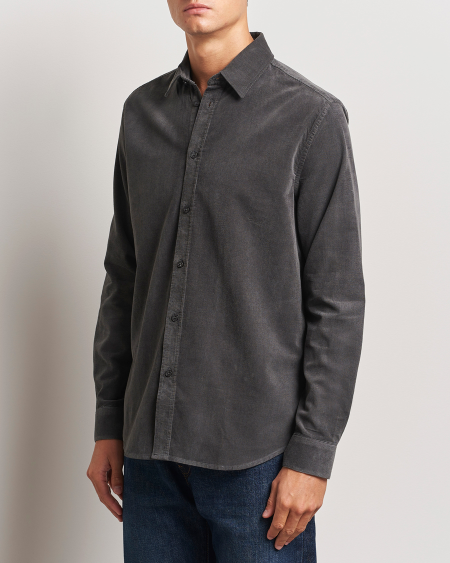 Homme |  | Samsøe Samsøe | Liam Baby Cord Shirt Volcanic Ash