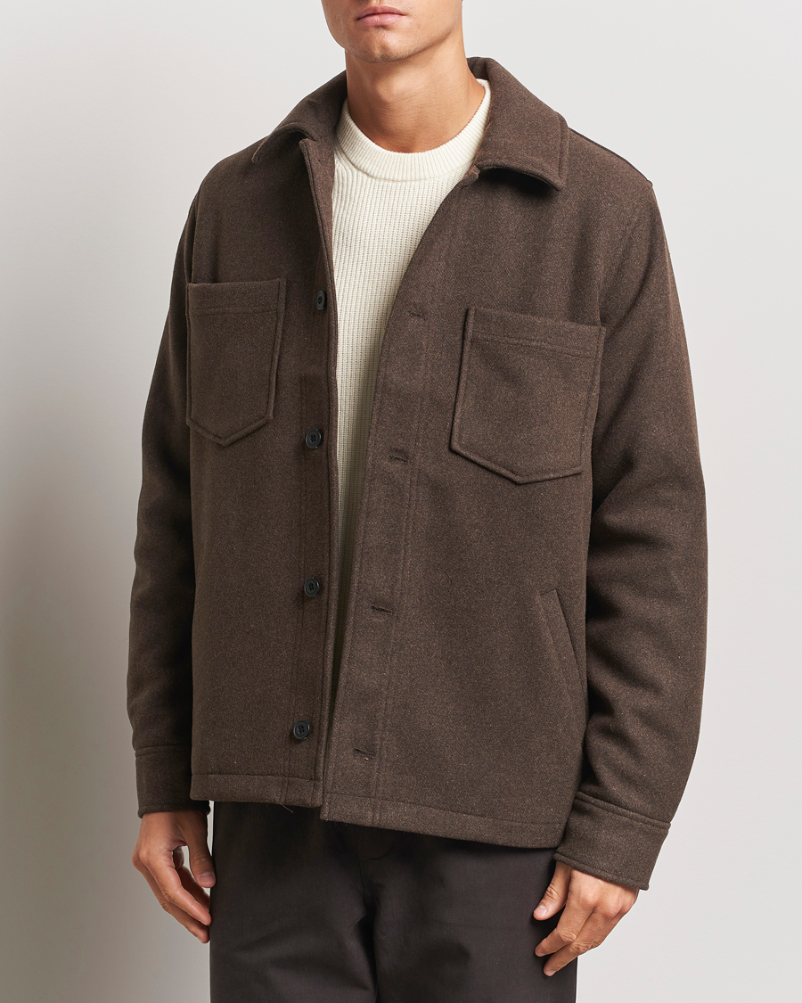 Homme | Vestes Contemporaines | Samsøe Samsøe | Pally Padded Shirt Jacket Chocolate Brown