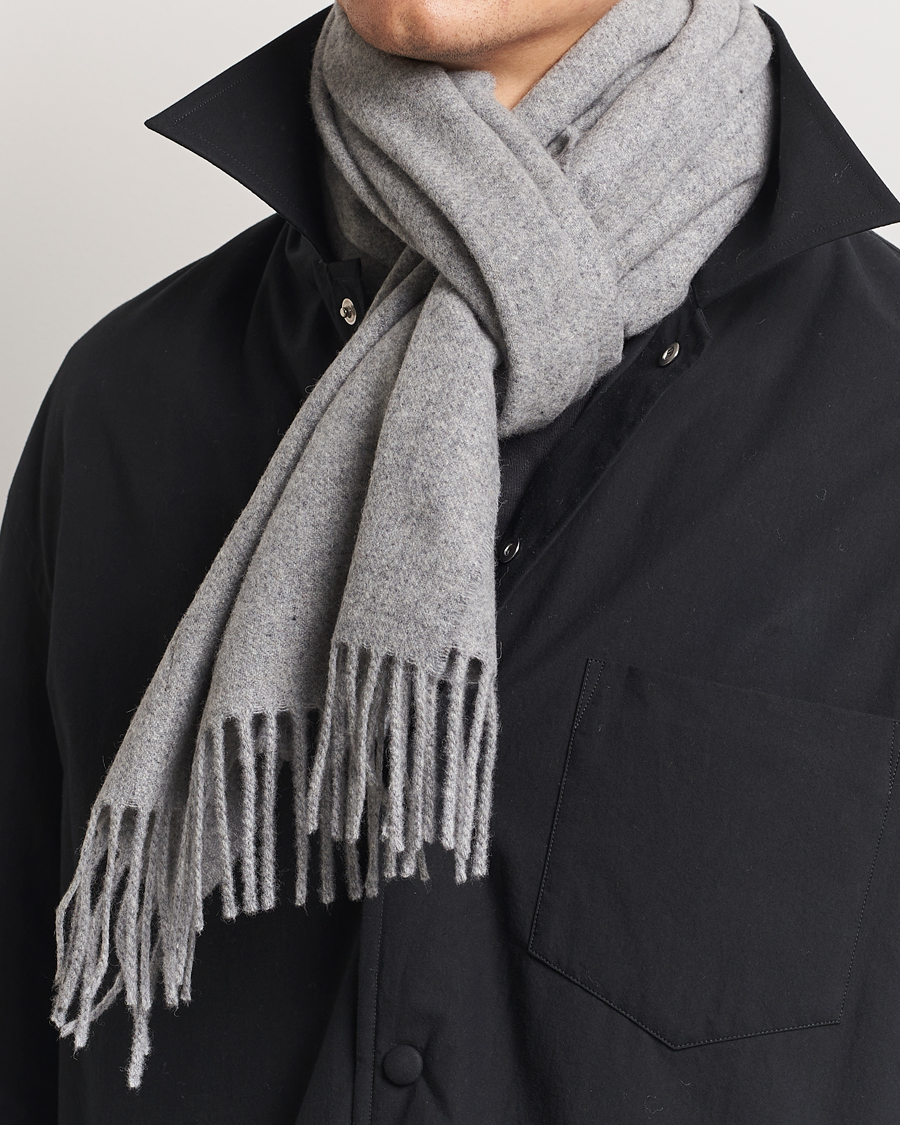 Homme |  | Samsøe Samsøe | Efin Wool Scarf Grey Melange