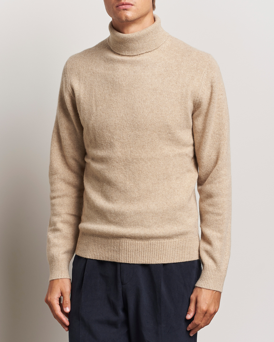 Homme |  | Stenströms | Knitted Yak/Merino Rollneck Beige