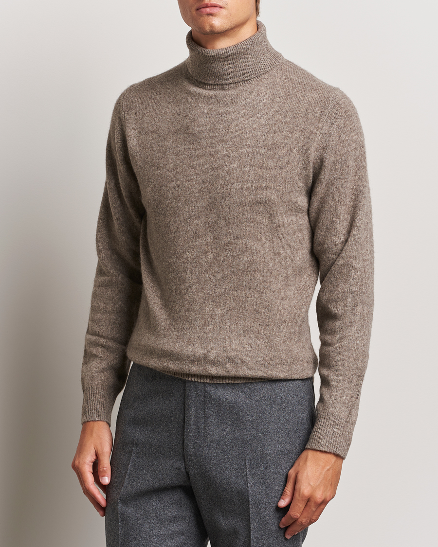 Homme |  | Stenströms | Knitted Yak/Merino Rollneck Brown