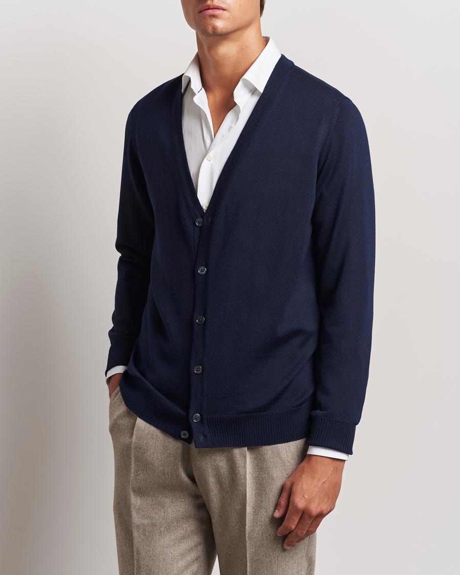 Homme |  | Stenströms | Merino Cardigan Navy