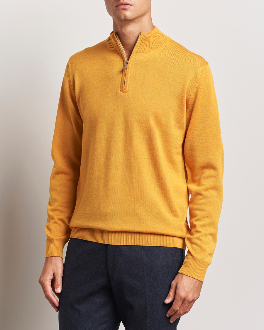 Homme |  | Stenströms | Merino Half Zip Yellow