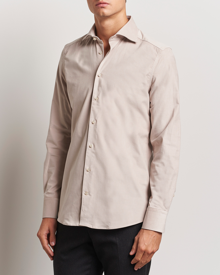 Homme |  | Stenströms | 1899 Velvet Baby Corduroy Shirt Beige