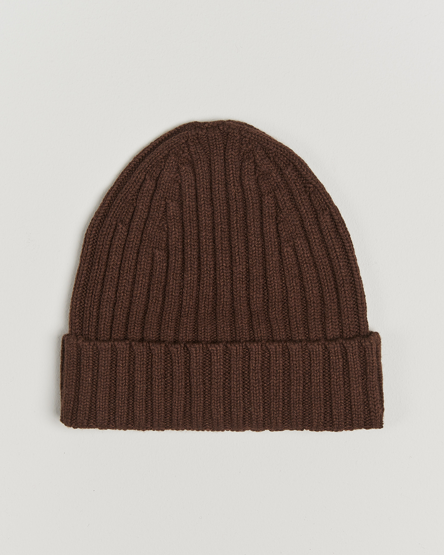 Homme |  | Stenströms | Ribbed Cotton/Cashmere Hat Brown