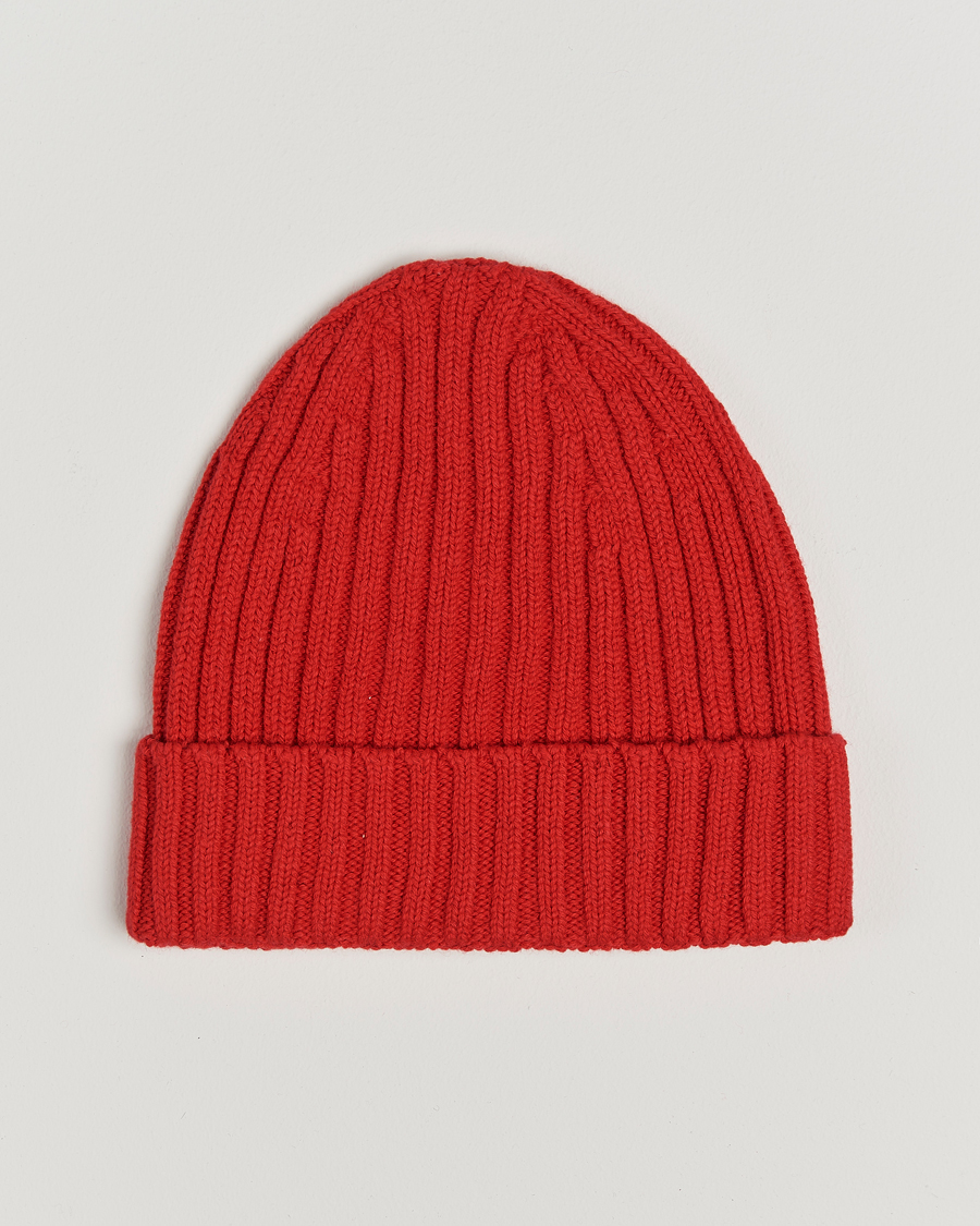 Homme |  | Stenströms | Ribbed Cotton/Cashmere Hat Red